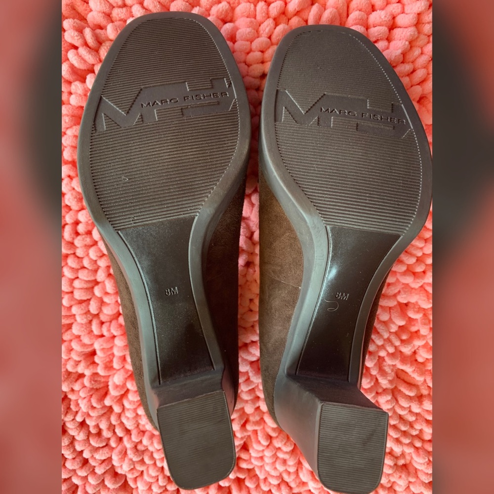 ‼️SOLD‼️NEW Marc Fisher Block Heels Suede - Picture 5 of 6